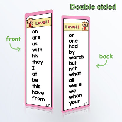 1000 Sight Words List 41 Double-Side Flash Cards, High Frequency Word Lists, ESL Teaching Materials Essential Teacher Teaching Aids for Primary School, Vocabulary Building (Set01 1000)