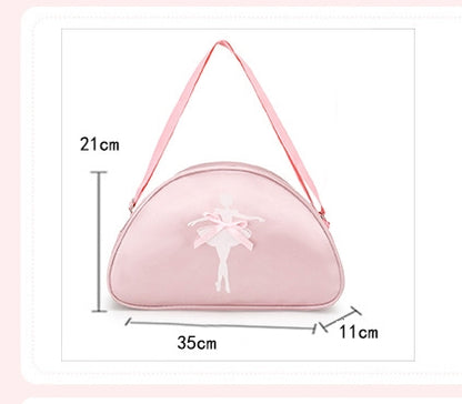 Girls Kids Children Ballet Dance Bag, Pink Ballerina Handbag Tote Gymnastics Sports Duffel Bag, Crossbody Shoulder School Bag Light Weight Carry-on Luggage