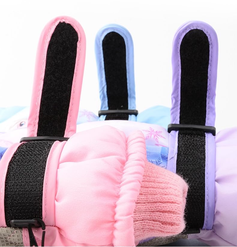 Kids Boy Girl Waterproof Winter Snow Ski Snowboard Fleece Thermal Warm Outdoor Gloves