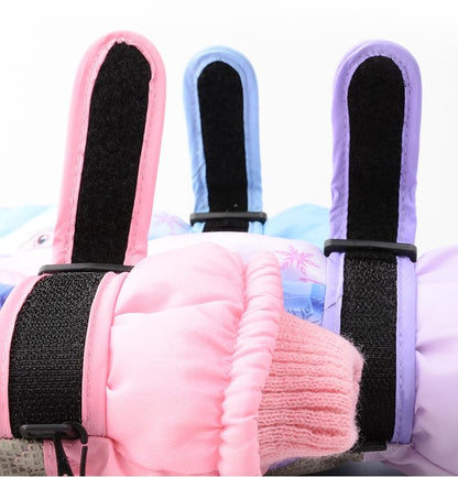 Kids Boy Girl Waterproof Winter Snow Ski Snowboard Fleece Thermal Warm Outdoor Gloves
