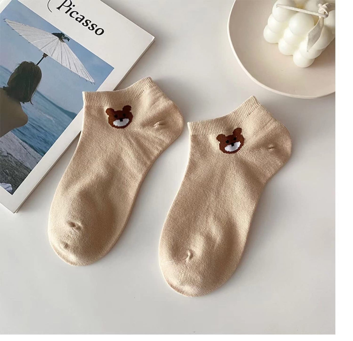 10 Pairs Ladies Ankle Socks low cut Trainer Socks Cotton Multipack heart animal Breathable Lightweight Sport Socks Casual Wear Gifts for Women