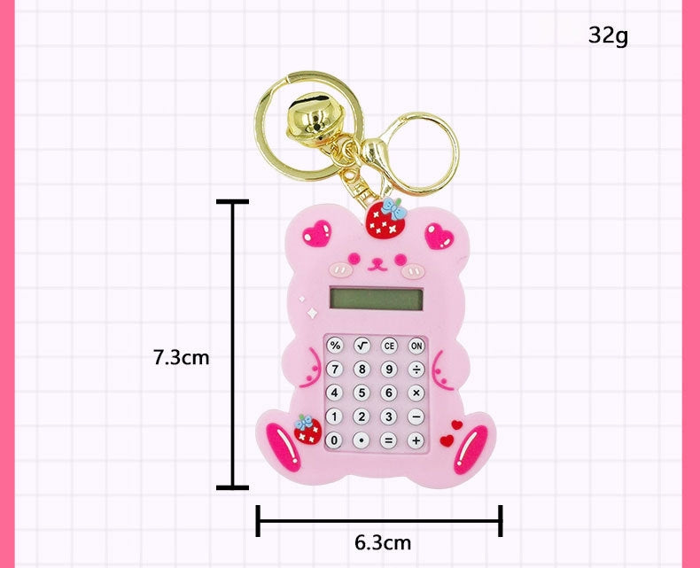 Pocket Calculator, Classic and advanced functions, Desktop Calculator with Large LCD Display and Sensitive Button,Standard Function for Office, Home, School (Hello Kitty)