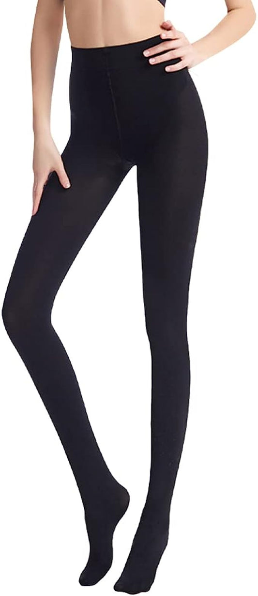 2 Pairs Women 80 Denier Matte Opaque Stretch Fit Soft Black Tights