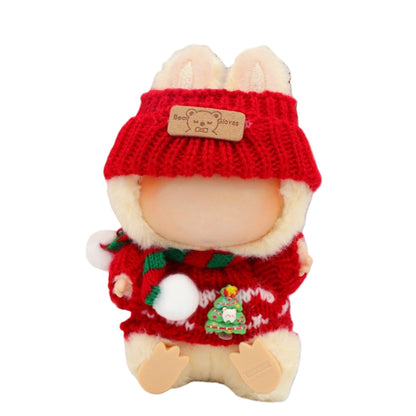 3Pcs Doll Clothes Compatible with 17cm Dolls, Christmas jumprt outfit Set Include,Pink Doll Outfit Accessories Sets Premium Outfit(No Doll)（Set 02）