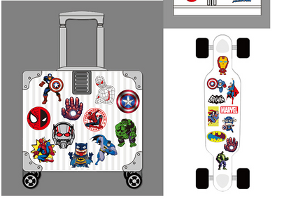 50pcs Princess Aven Superheros Toy Story Kids Stickers Luggage Laptop Skateboard Waterproof Party Bag Fillers Waterbottle Decal Graffiti Patches (Avengers)