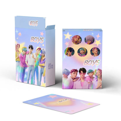 Kpop Hunters Photocards,Lomo card setwith free stickers,Waterproof Anime Character Collection Vinyl card postcards, gifts for Korean pop, anime lovers, girls (Kpop 30pcs)