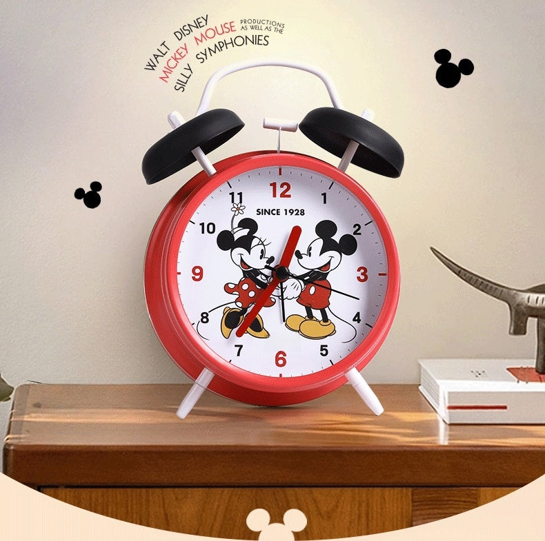 Princess Mermaid Kids digital Alarm Clock for Heavy Sleepers with Twin Bell and Large Digits, Loud Battery Retro Alarm Clock with Night Light for Bedside, Bedroom