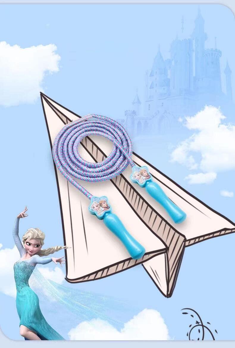 Skipping Rope Princess Superhero Kids Girls Boys Jump Rope Cotton Skipping Adjustable Rope Outdoor Exercise(Frozen)