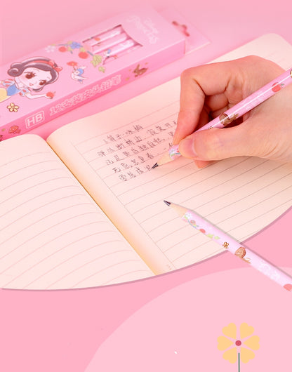 12 Pack Princess Spider HB Pencils with erasers Kids Children Party Bag Fillers School Office