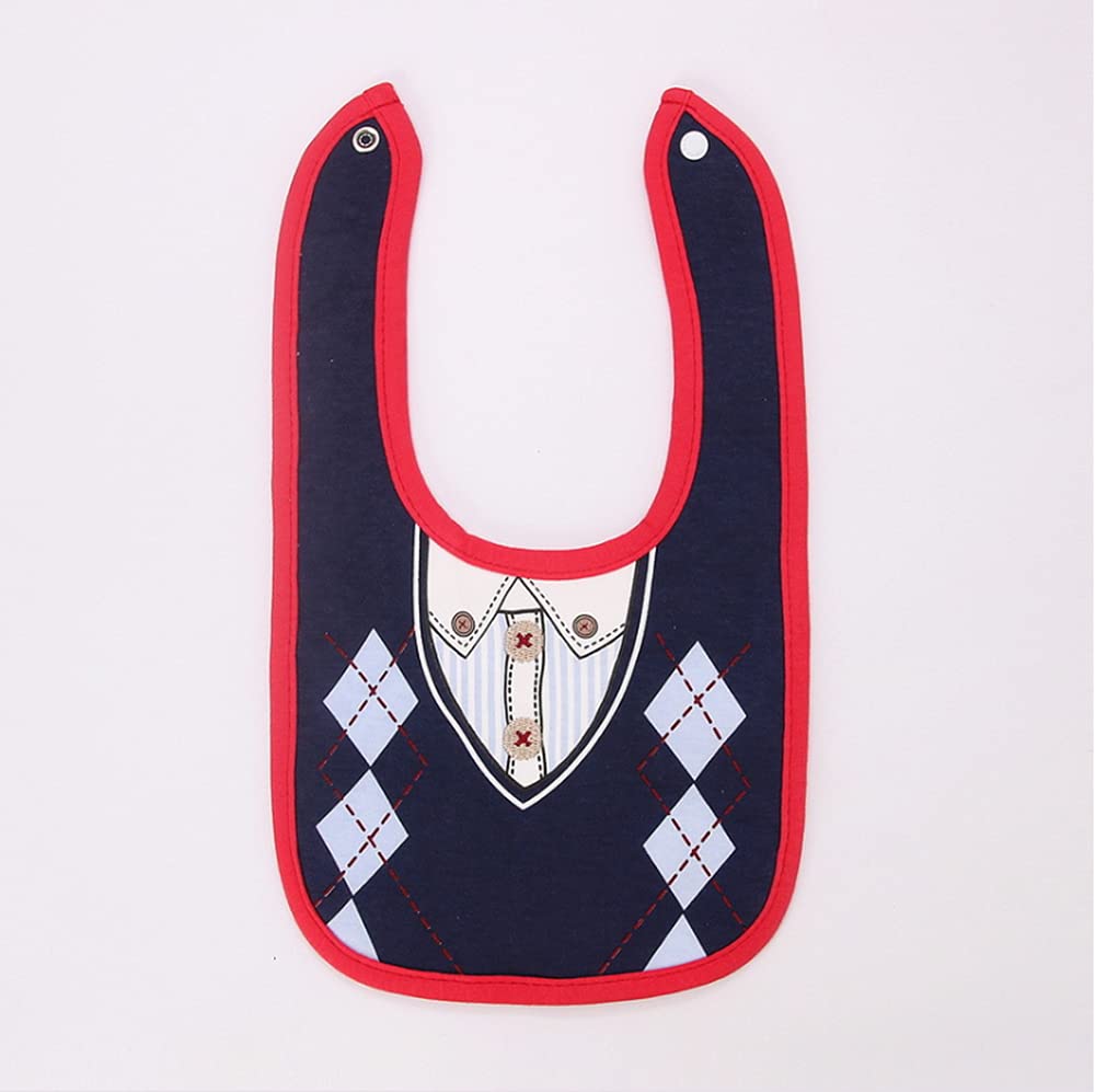 2PCS Baby Kids Bibs BOY MIXED DESIGN COTTON GENTLEMAN BOW FEEDING Bandana Apron Weaning