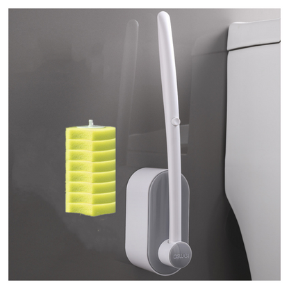 Toilet Wand with 8 Refills, Disposable Toilet Bowl Brush Disposable Cleaning System kit, Storage Caddy and Heads for Bathroom Cleaning all in one