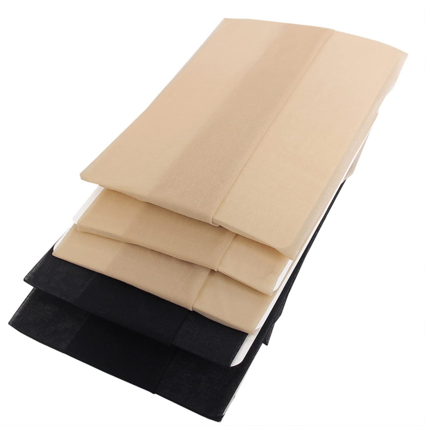 Women 6 Pairs Black Nude Silk Sheer Soft Tights 20 Denier Control Top (Black)