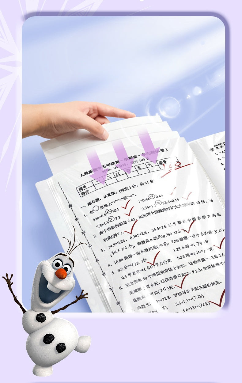 A4 Elsa Display Book Folder 30 Pockets Presentation Project Book Document Folder with Plastic Sleeves, for Document Office School Organization for Kids Adults
