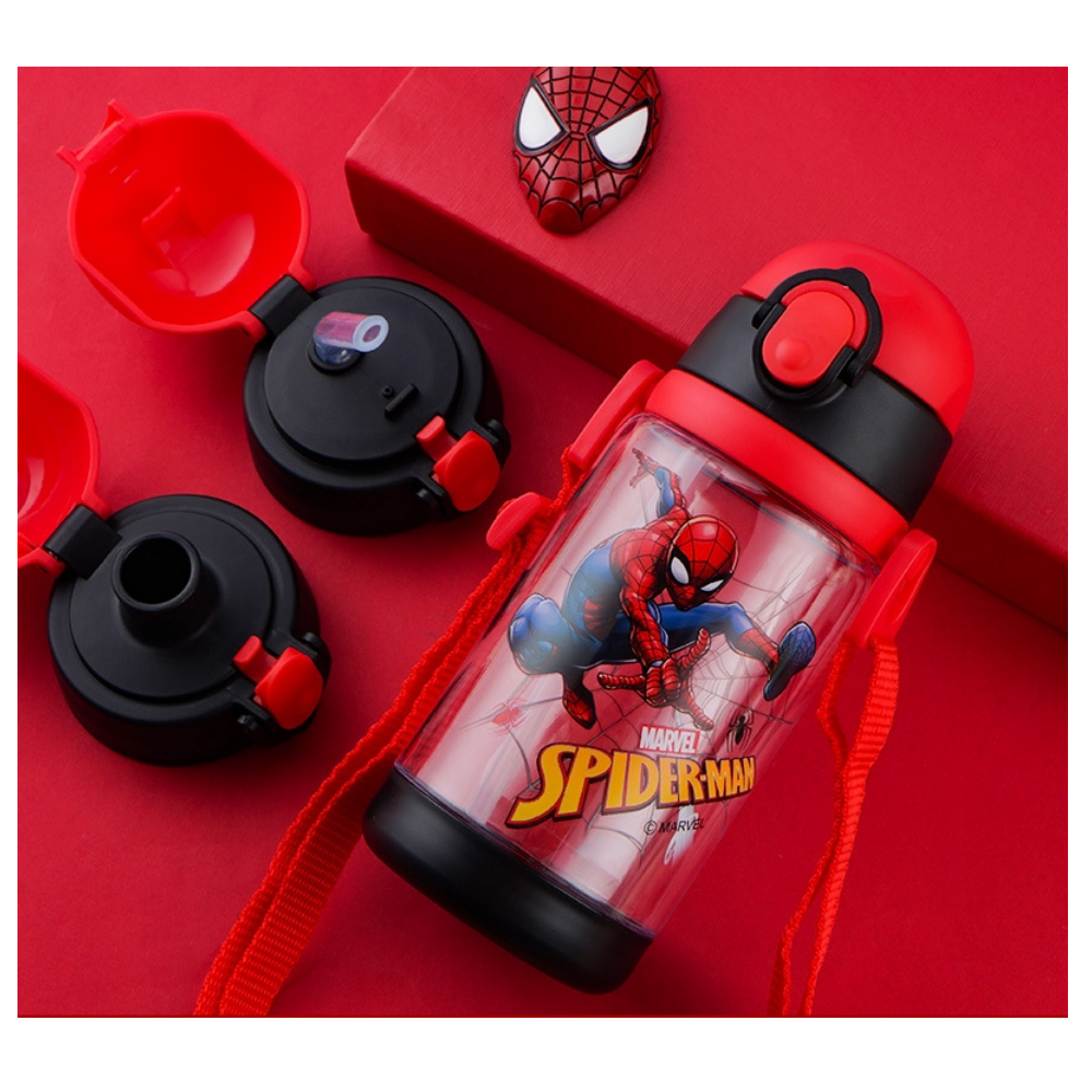 Water Bottle Reusable Kids 520ml PP with Two Lids Leak Proof with straw Lid BPA Free Drinking