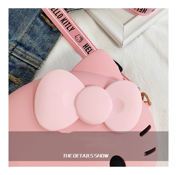Purse Girls Silicone Mini Children's Coin Purse Cute Cartoon Shoulder Bag Crossbody Bag Accessories Bags Adjustable Strap for Kids Gift Travel Holiday