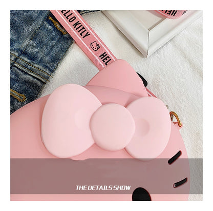 Purse Girls Silicone Mini Children's Coin Purse Cute Cartoon Shoulder Bag Crossbody Bag Accessories Bags Adjustable Strap for Kids Gift Travel Holiday