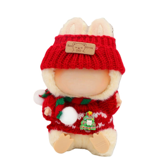 3Pcs Doll Clothes Compatible with 17cm Dolls, Christmas jumprt outfit Set Include,Pink Doll Outfit Accessories Sets Premium Outfit(No Doll)（Set 03）