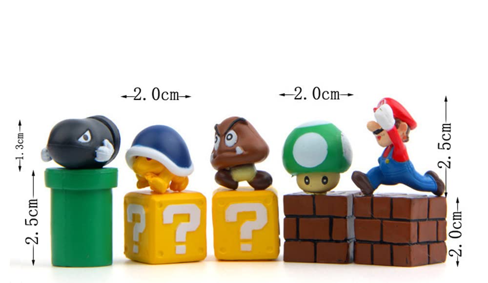 10/40PCS Super Mari Bros FRIDGE MAGNETS 3D Action Figures Kids Memo Party Bag Fillers Board Gift Refrigerator stickers