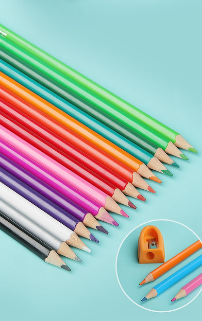 Kids Tropicolors Colouring Pencils 18/24 Colours Drawing Pencils for School Supplies and Home Arts Crafts Sets (18 Colours)