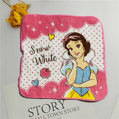 5 Pcs Soft Kids Washcloth Towels with Princess Mermaid Spider, Multicolor Children's boys girls Facial Hand Towel, Cotton Baby Face Washer Hand Towels 15 x 15 CM