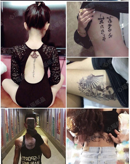 9 Sheets Women Men Gold Fashion Metallic Temporary Tattoos Waterproof Stickers Festival Fake Jewelry Tattoos Body Art