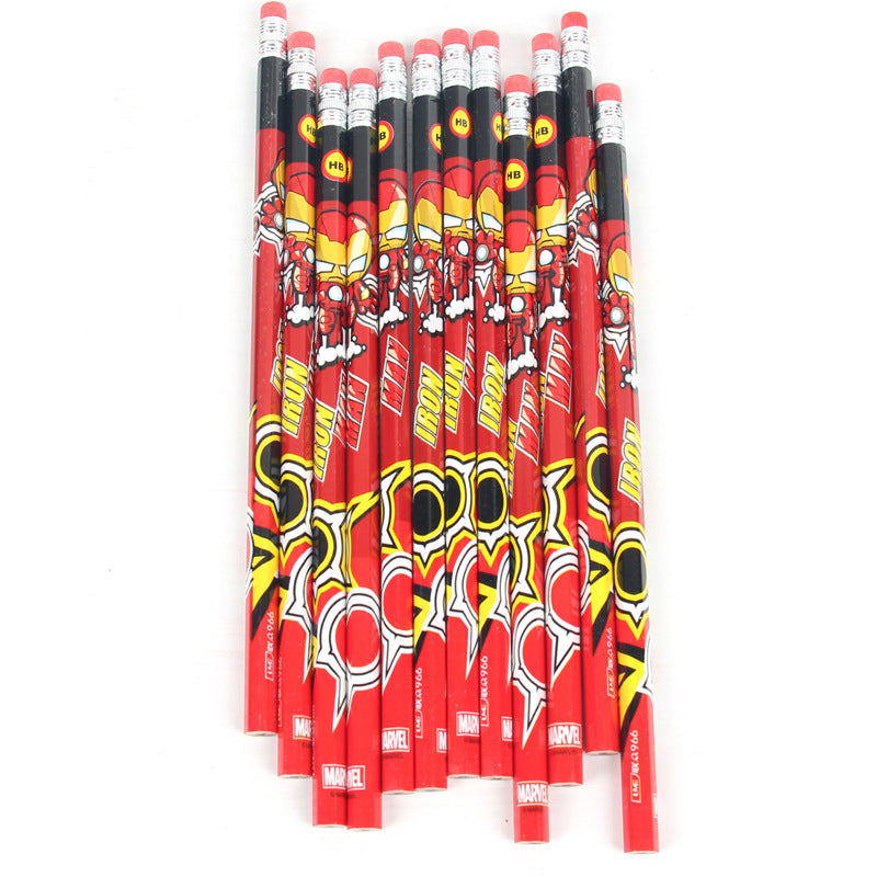 Pack of 36 Princess Spider HB Pencils with erasers Kids Children Party Bag Fillers School Office(MIX HERO)