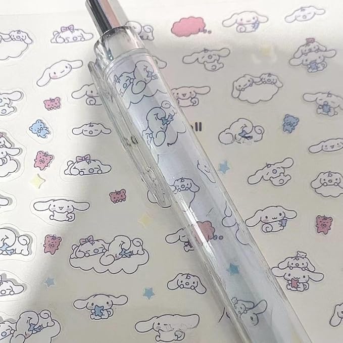 5PCS sth toy cute Gel Pen Liquid Ink Rollerball Retractable Quick Drying Extra Fine Ballpoint Premium 0.5mm Marker for Office School Stationery Supply Black (Cute)