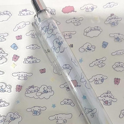 5PCS sth toy cute Gel Pen Liquid Ink Rollerball Retractable Quick Drying Extra Fine Ballpoint Premium 0.5mm Marker for Office School Stationery Supply Black (Cute)