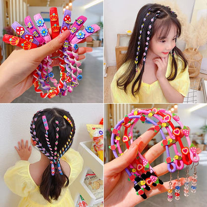4PCS Hair Braider Braid String Hair Braiding Tool DIY Hair Styling Tools Hair Twister Hairstyle Tools Toy Set for Girls Children's New Accessories Hair Clips Party
