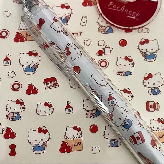 5PCS sth toy cute Gel Pen Liquid Ink Rollerball Retractable Quick Drying Extra Fine Ballpoint Premium 0.5mm Marker for Office School Stationery Supply Black (Cute)