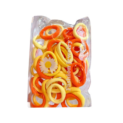 50 Multicolour Mini Hair Ponios Endless Elastics Bobbles Bands Women Girl kids Hair Bands Ponytail Holders