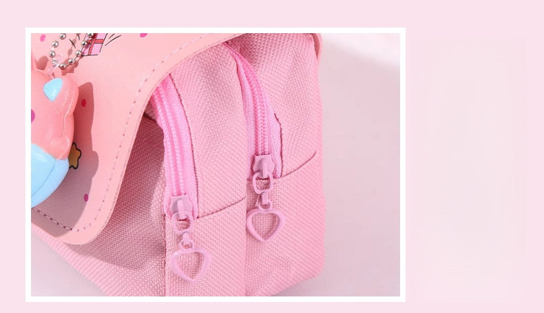 3D Girls Boys Kids Princess Castle Large Pencil Case,High Capacity Water Proof,School Supplies Gifts Stationery (Kuromi)