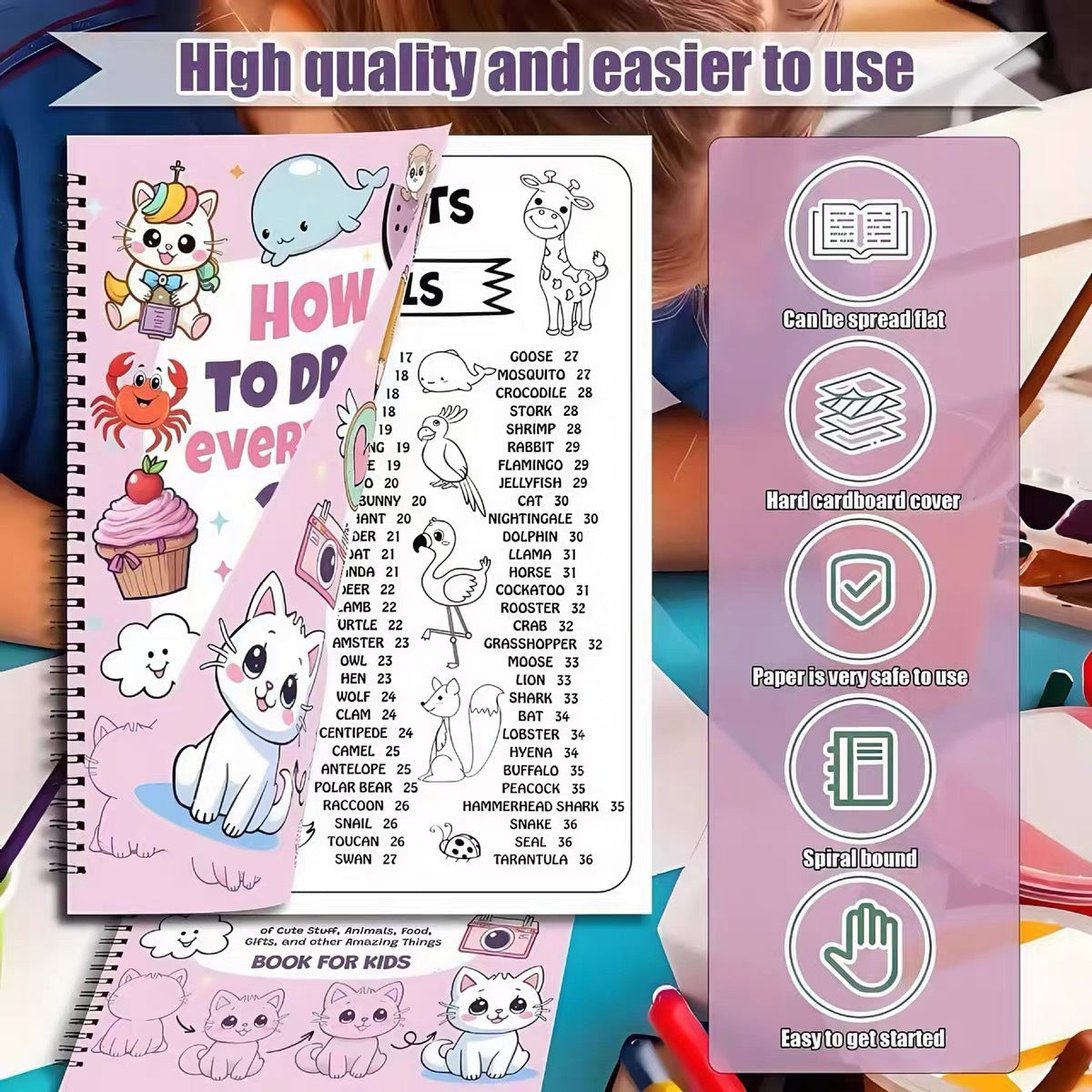 How To Draw Everything: 300 Drawings of Cute Stuff, Animals, Food, Gifts, and other Amazing Things | Book For Kids(Set02 300)