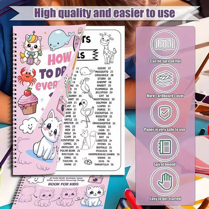 How To Draw Everything: 300 Drawings of Cute Stuff, Animals, Food, Gifts, and other Amazing Things | Book For Kids(Set02 300)