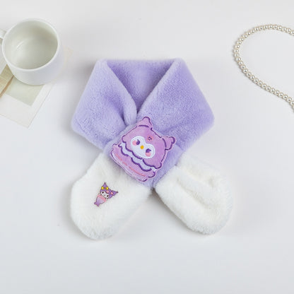 Kids Winter Beanie Scarf for 2-10 Years Old Boys Girls Christmas reindeer snowman santa tree Rabbit Capybara Cat Outdoor Warm Fleece Lined Thermal Knit Fluffy Pom (G)