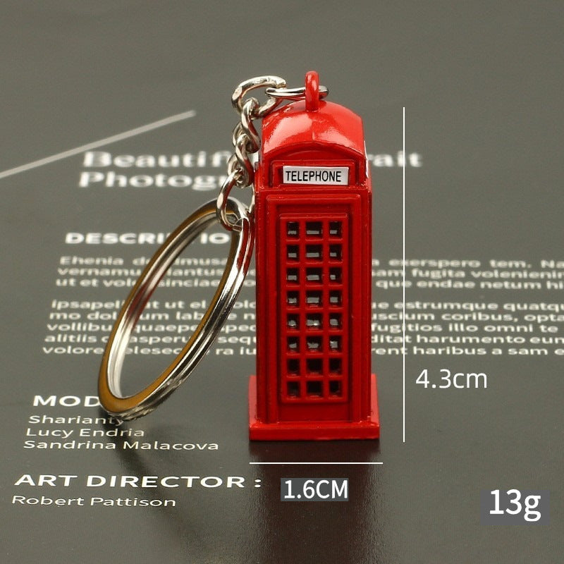 Keyring Keychain School bag Ornament Key Ring Decoration Cute Gifts for Women Girls Boys Pendant Key Chain Jewelry Gift For Kids (london 3pcs)