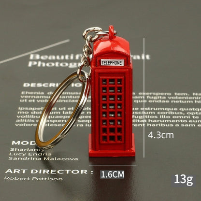 Keyring Keychain School bag Ornament Key Ring Decoration Cute Gifts for Women Girls Boys Pendant Key Chain Jewelry Gift For Kids (london 3pcs)