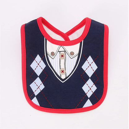 2PCS Baby Kids Bibs BOY MIXED DESIGN COTTON GENTLEMAN BOW FEEDING Bandana Apron Weaning