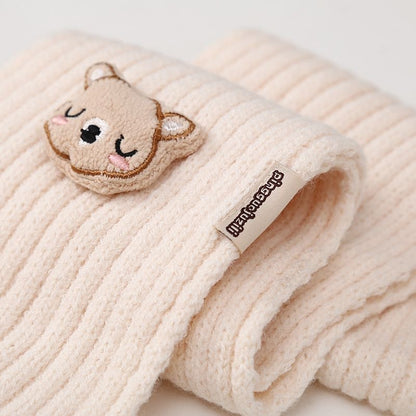 Kids Winter Beanie pom pom Hat Scarf Set 2Pcs Knit Warm Toddler Winter Cap Neck Warmer for Boys Girls Accessories Sets for Children Outdoor Sports