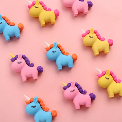 Unicorn Dinosaur Rubbers Pencil Eraser Erasers Rubber for Kids School Stationary Party Favour Bag Fillers Gift Set