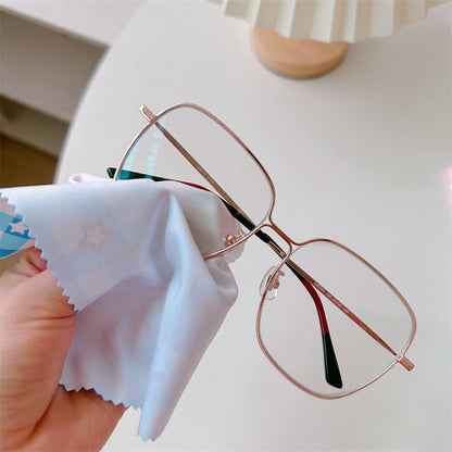 Lovely cat Cartoon Hard Shell Eyeglasses Cases Girl Protective Case Storage Box With Glasses Cloth for Teen PU leather eyegalss case (My Melody)