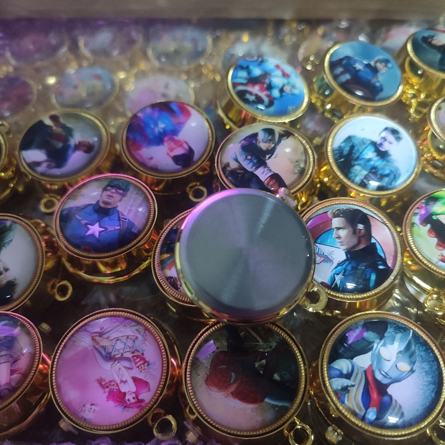 Nurse Watch Princess Spiderman Mermaid Elsa Kids Girls Boys Pocket Watch, Quartz with Chain, Vintage Roman Numerals Stylish Pocket Watch for Birthday Gift