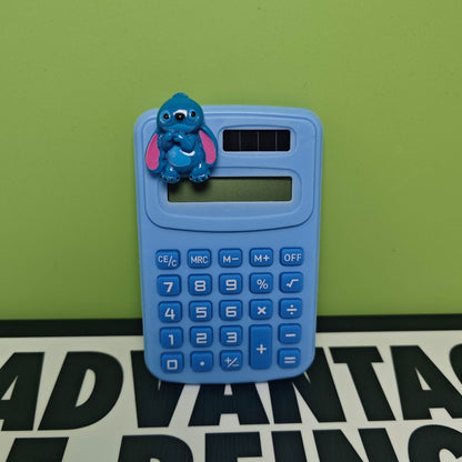 Pocket Calculator, Classic and advanced functions, Desktop Calculator with Large LCD Display and Sensitive Button,Standard Function for Office, Home, School (Stitch)