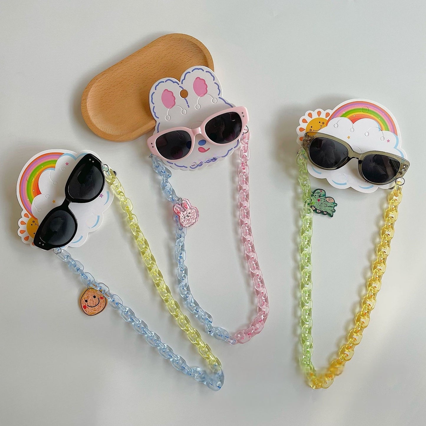 Kids Sunglasses Girls, pink Girls Sunglasses Colourful with strap, Funky Party children Favor, for Kids Toddler UV400 Age 3-10