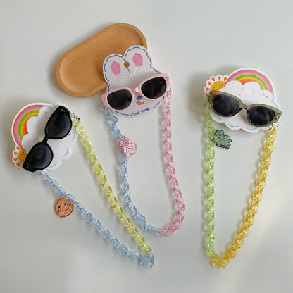 Kids Sunglasses Girls, pink Girls Sunglasses Colourful with strap, Funky Party children Favor, for Kids Toddler UV400 Age 3-10