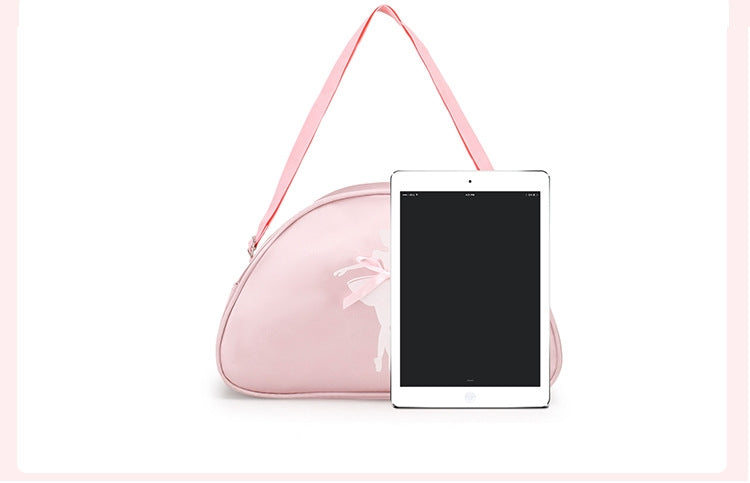 Girls Kids Children Ballet Dance Bag, Pink Ballerina Handbag Tote Gymnastics Sports Duffel Bag, Crossbody Shoulder School Bag Light Weight Carry-on Luggage