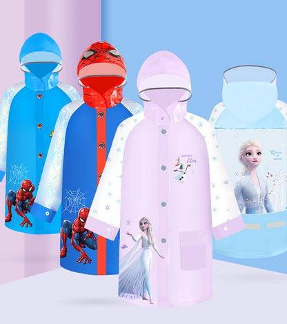 Kids Raincoats Waterproof Rain Jacket Hooded Rain Poncho Toddler Boys Girls Rain Suit Reusable Rainwear with bag Cover 1-8 Years