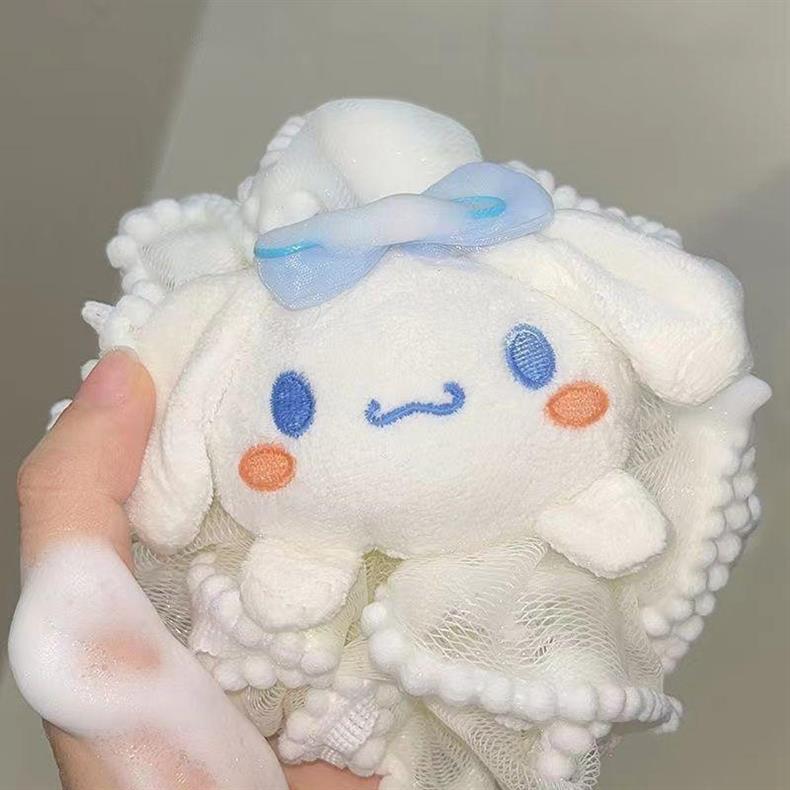 3PCS Kids Women Girls Cute Kitty Mesh Bath Shower Puff Sponge Loofahs, Children's Cartoon Bath Spong Durable Mesh Pouf Ball for Luxurious Shower Experience