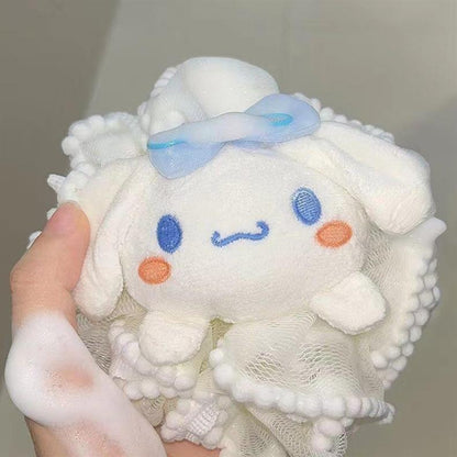 3PCS Kids Women Girls Cute Kitty Mesh Bath Shower Puff Sponge Loofahs, Children's Cartoon Bath Spong Durable Mesh Pouf Ball for Luxurious Shower Experience