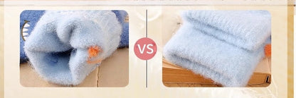 Full Finger Gloves Dinosaur Cat Capybara Winter Knit Warm Mittens Soft Lined Fleece Thermal Outdoor Stretchy Gloves for Kids boys girls (Dinosaur)